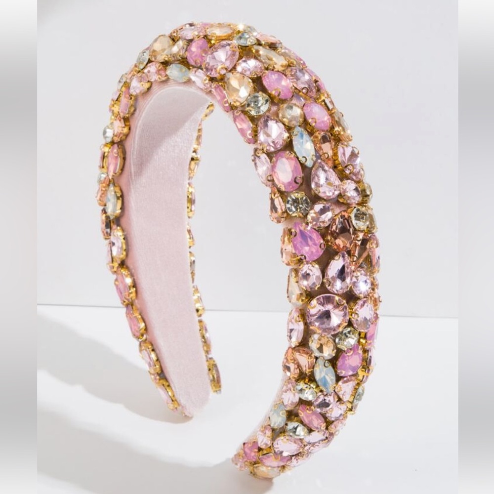 Pink Cubic Zirconia Pink Statement Headband